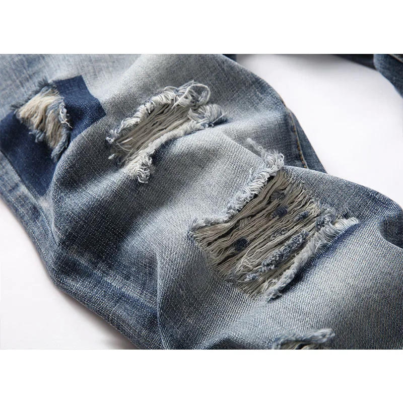 Autumn Fashion Teen Denim Men's Wear Nostalgic Blue Zipper Door Straight Tube Slim Jeans Daily Leisure Sports Stretch Jeans 2022