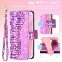 sequin glitter flip cover leather wallet phone case for umidigi bison x10 gt s5 a7 a9 a7s a11 pro max power 5 3 f1 f2 shockproof