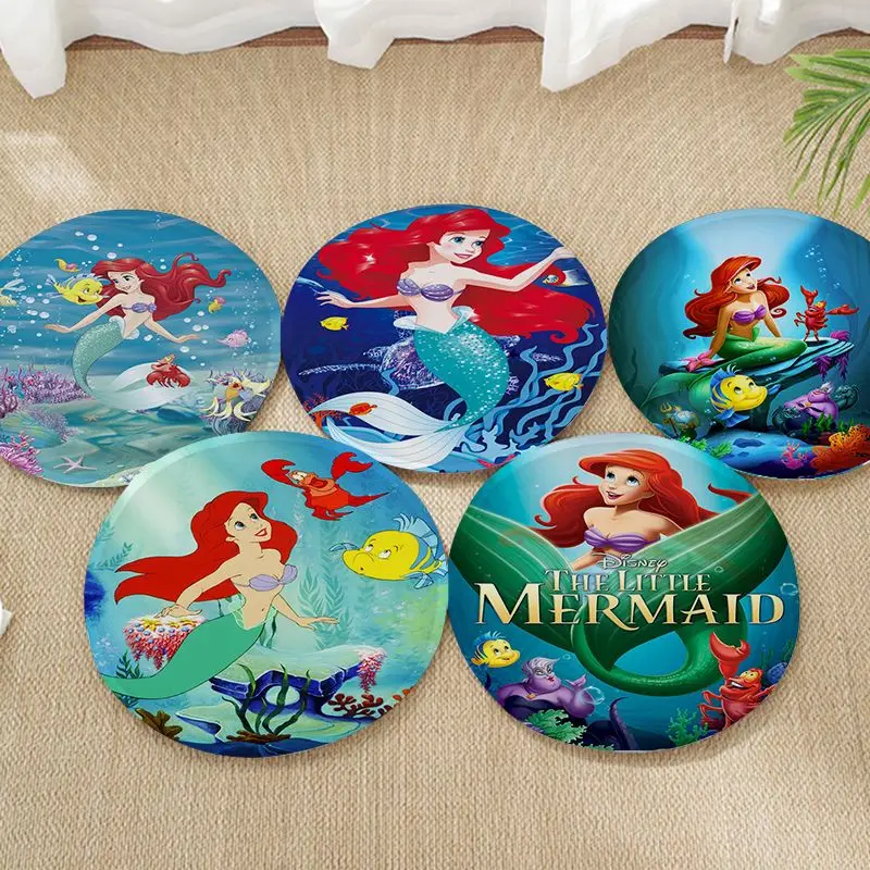 

Disney The Little Mermaid Modern Style Fabric Cushion Non-slip Living Room Sofa Decor Students Stool Tatami Office Chair Mat Pad