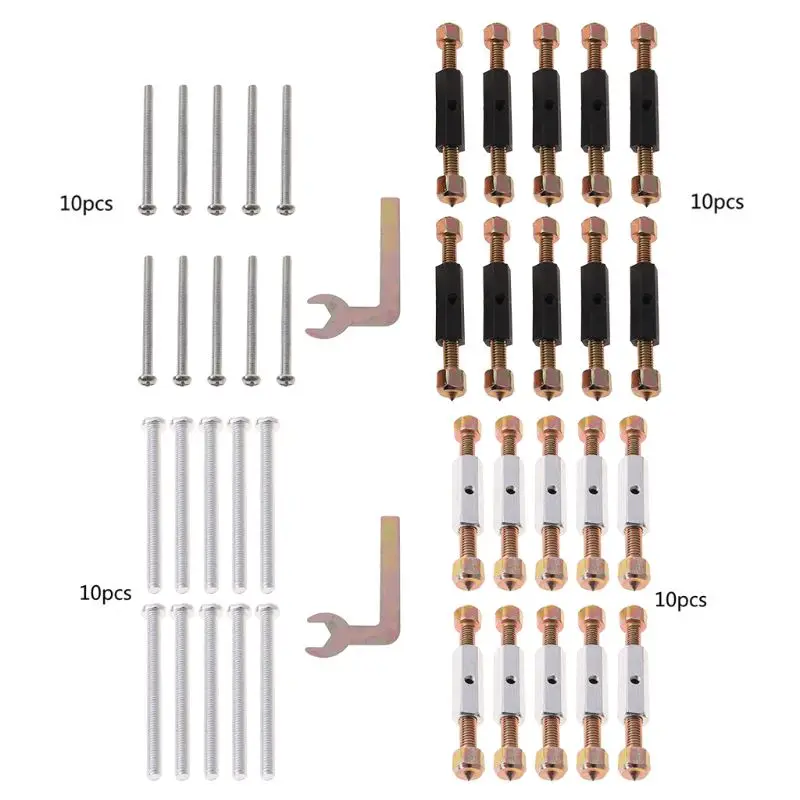 

10 Pairs 86 Type Wall Switch Cassette Lower Case Damage Repair Tools Adjustable Length Bracket Rod Lever Socket Screw