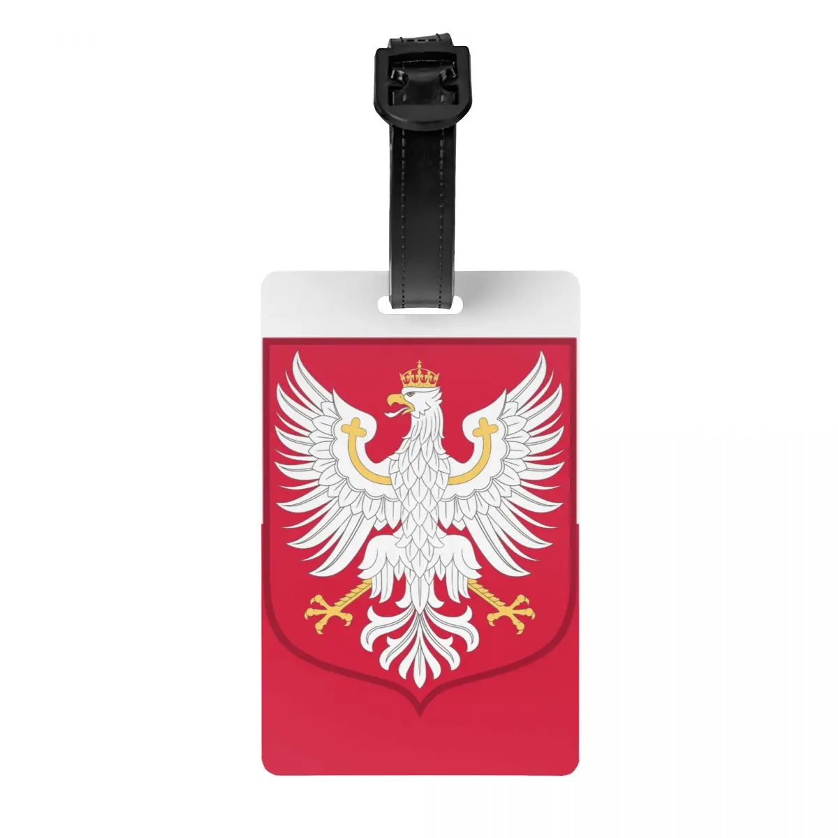 

Kingdom Of Poland Flag Luggage Tag Custom Baggage Tags Privacy Cover ID Label
