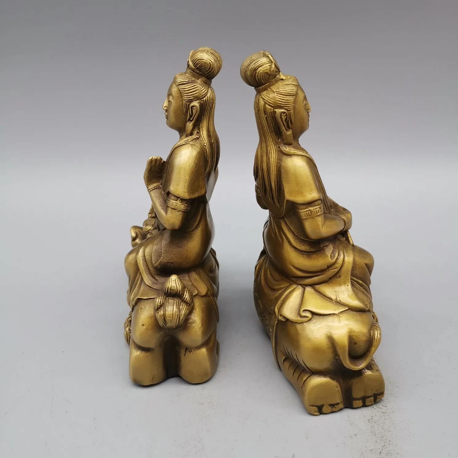 Модная китайская Изысканная латунная статуя Будды Manjushri украшение для комнаты