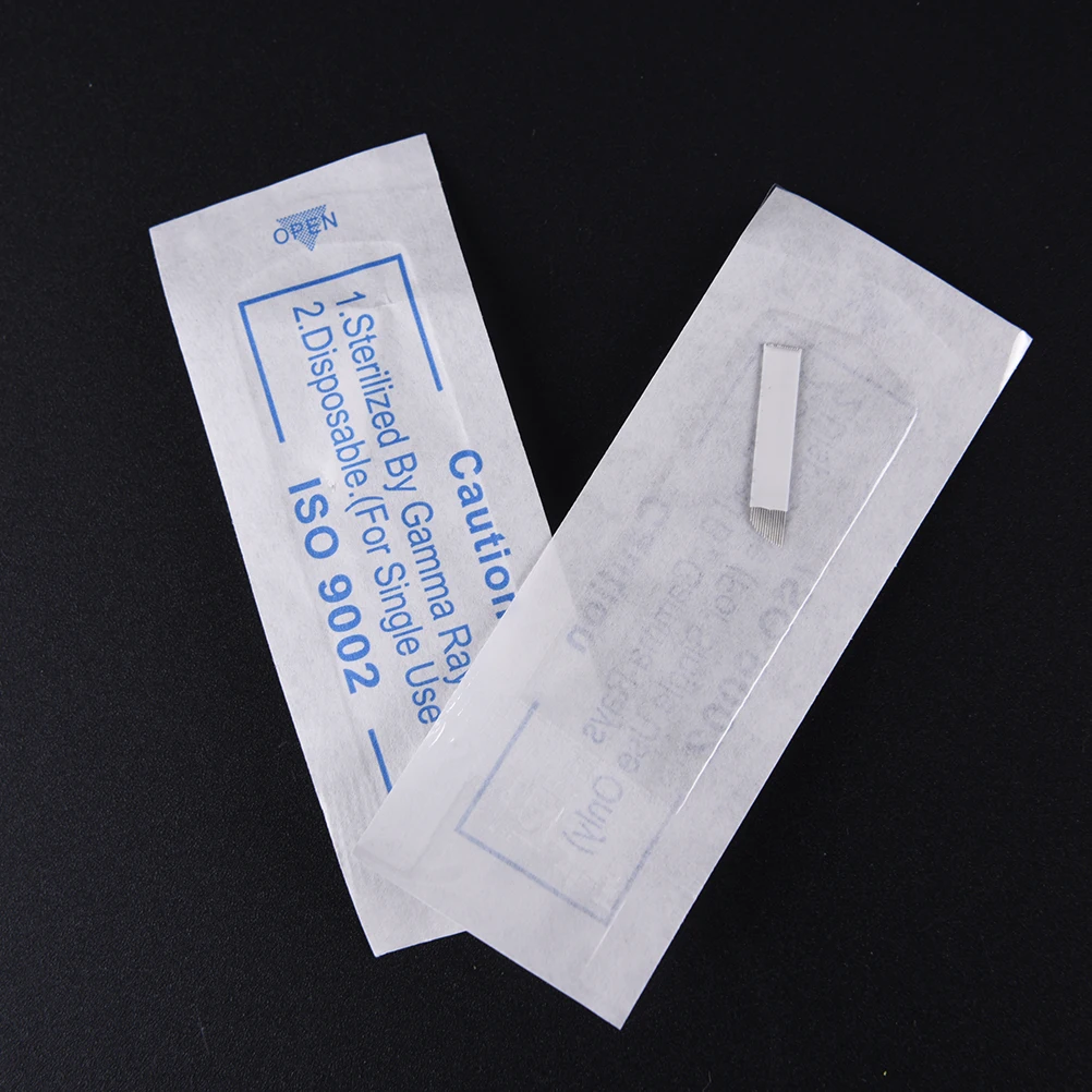

50p 7/9/11/12/14 Pin Tattoo Needles Eyebrow Makeup Manual Blade for Tattoo Embroidery Microblading Pen Tattoo Manual Wholesale