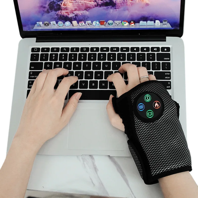 Новый обновленный умный нагреваемый вибратор давления воздуха массажер для рук