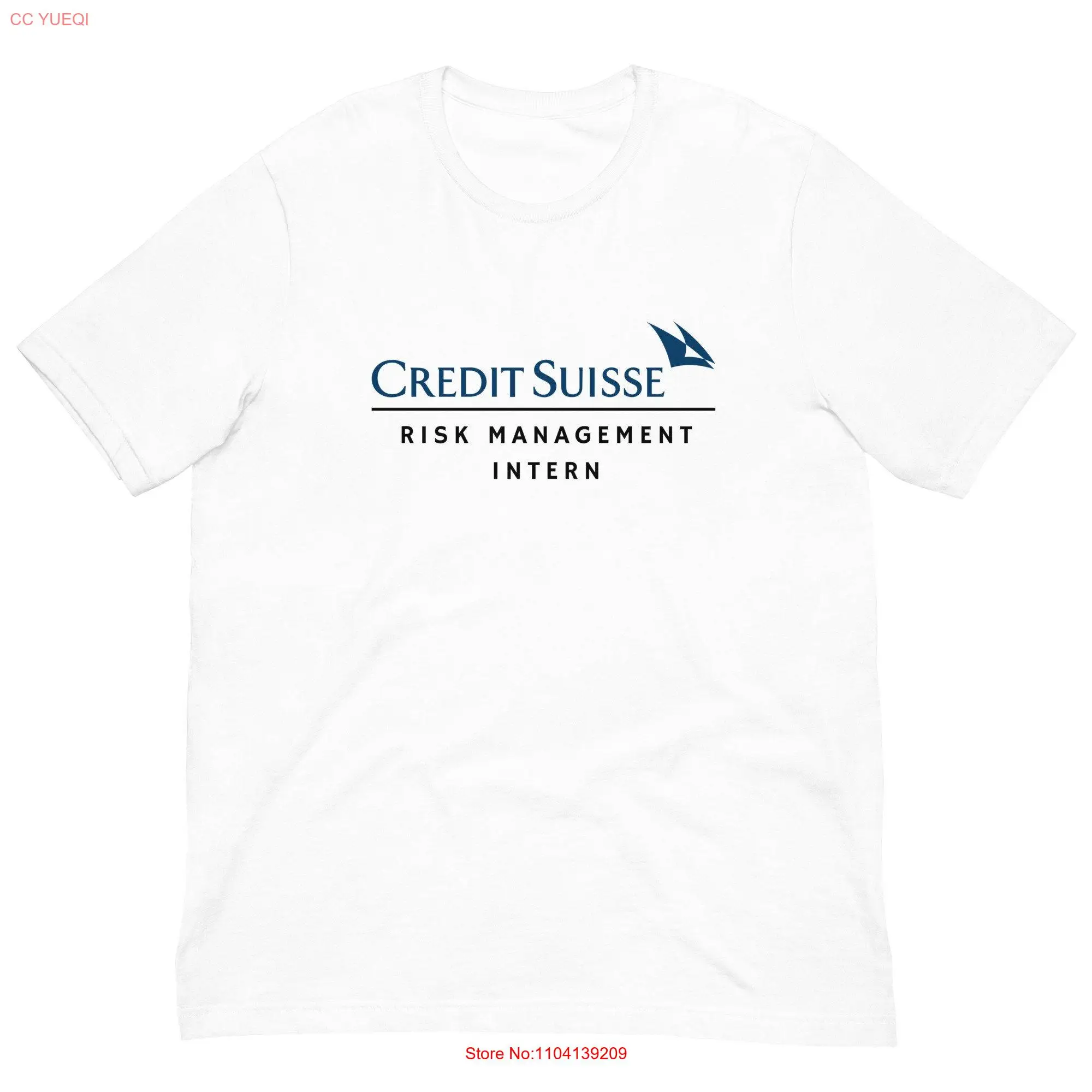 Футболка Credit Suisse Risk Management Intern Finance Meme Дебетовый банк Инвестор с длинными или