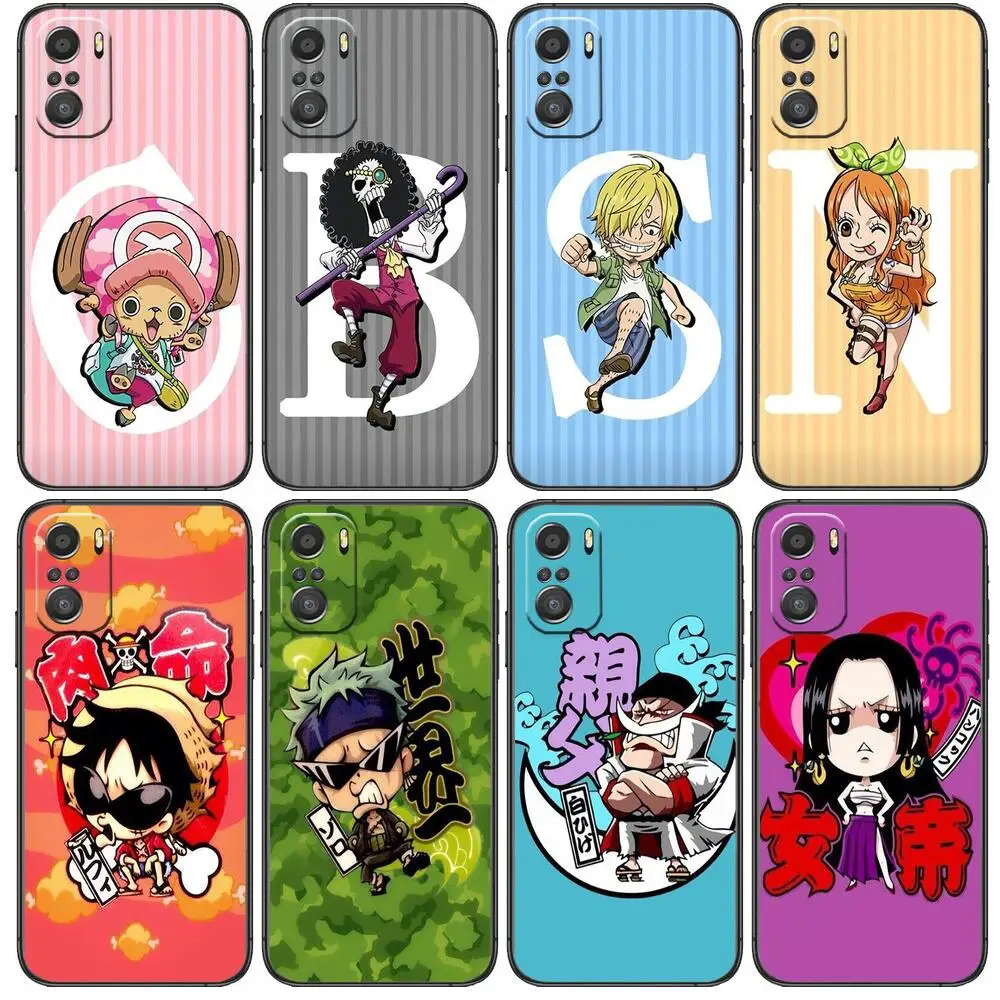 

One Piece Cute Funny Phone Case For xiaomi mi 11 Lite pro Ultra 10s 9 8 MIX 4 FOLD 10T 5g Black Cover Silicone Back Prett