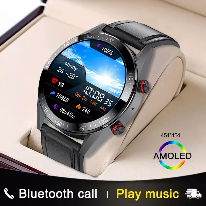 

2022 New 454*454 Screen Bluetooth Call Smart Watch Always Display The Time Local Music Smartwatch For Mens Android TWS Earphones