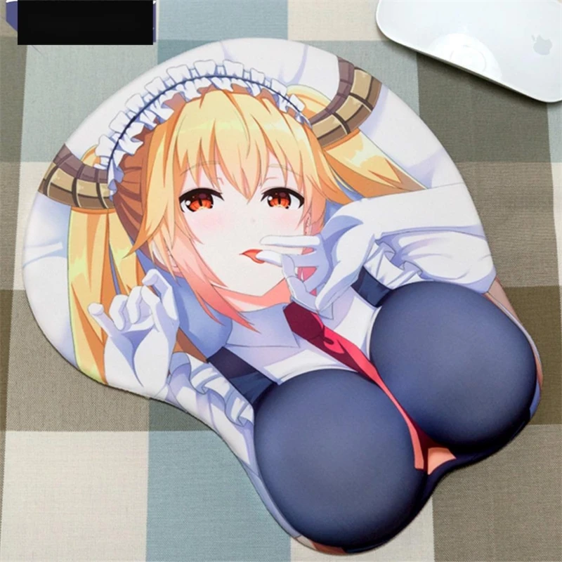

maid Anime 3D Soft Bust Mouse Pad with gel wrist rest
