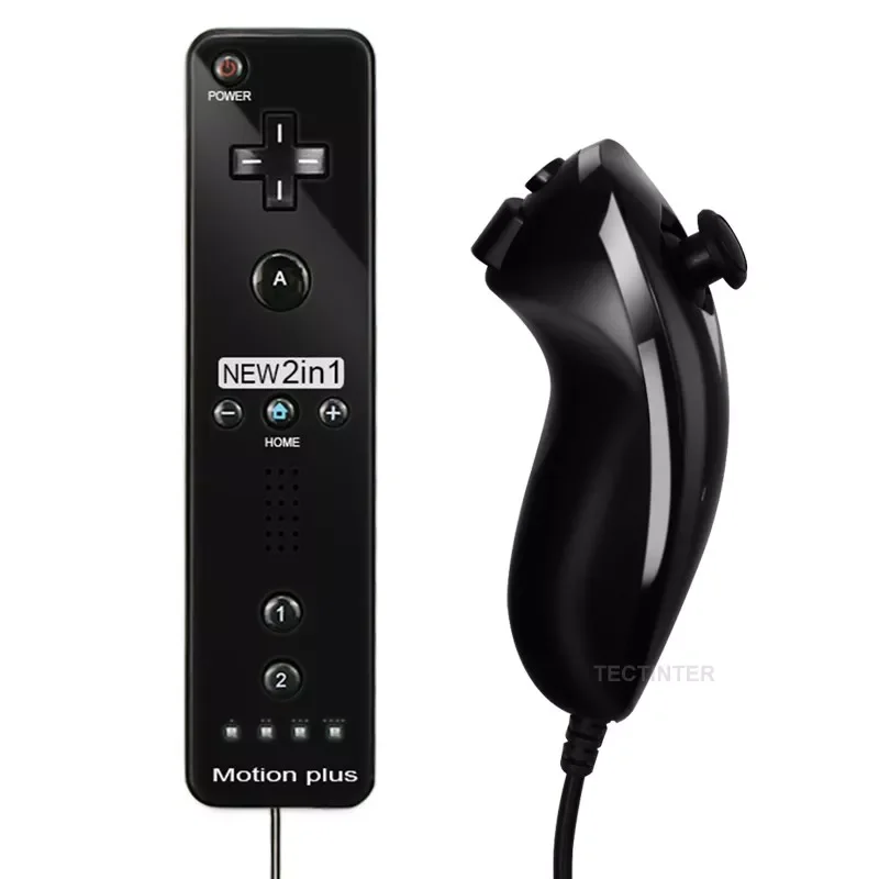 

New 2 in 1 Wireless Controle Remote Controller For Nintendo With Motion Plus Bluetooth Remote For Nintend Gamepad