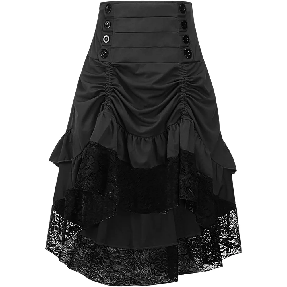 

Women Medieval Retro Gothic Steampunk Irregular Skirt