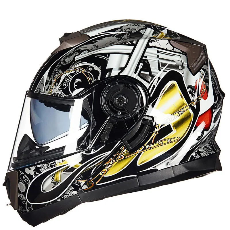 

GXT Flip Up Motorcycle Helmet Full Face Helmets Casco Moto Casque Motorbike Modular Dual Lens Motocross Moto Helmet Crash