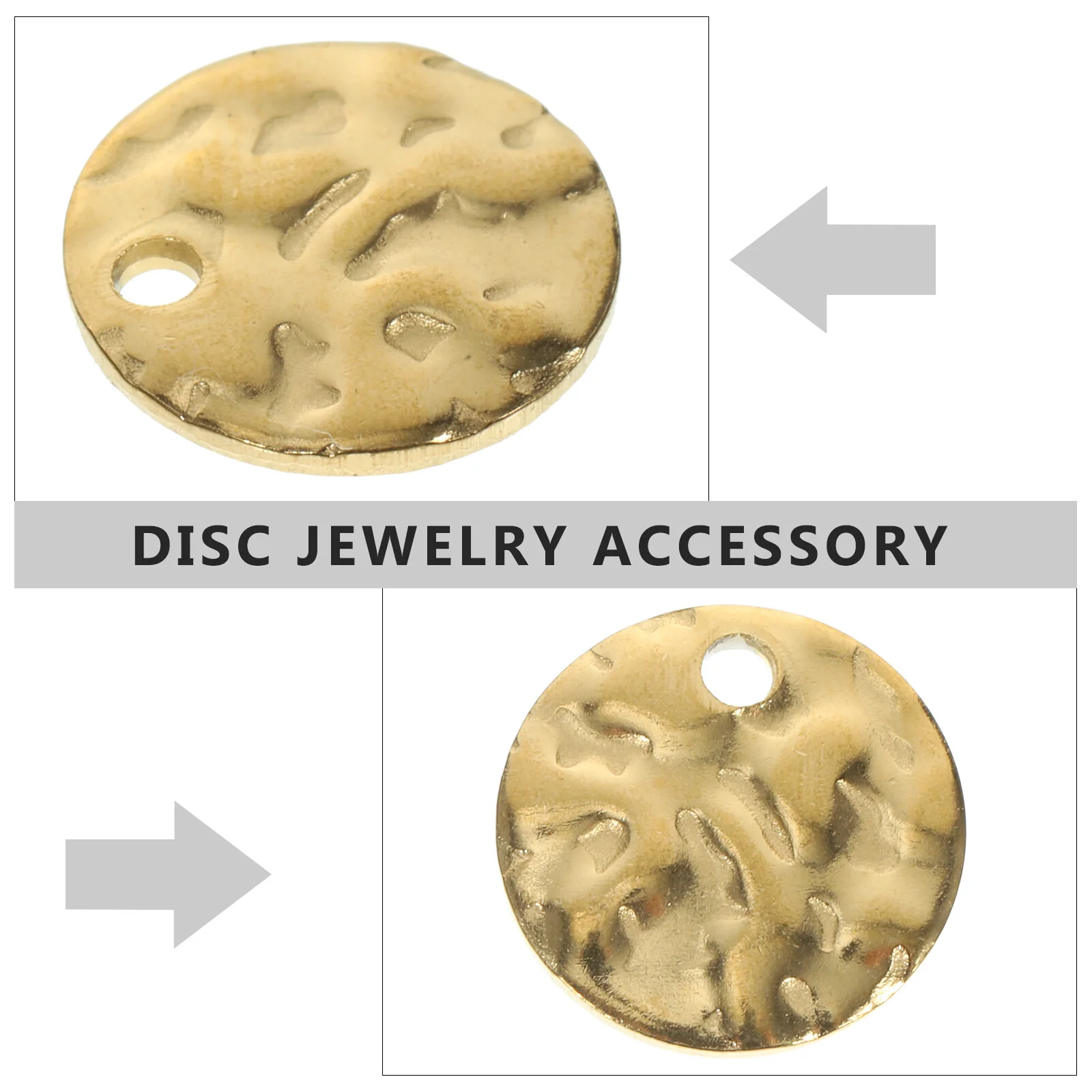 60 Pcs Bunny Earrings Disc Pendant Jewelry Pendants DIY Making Accessory Round 1X1cm Charms Silver Alloy Shaped