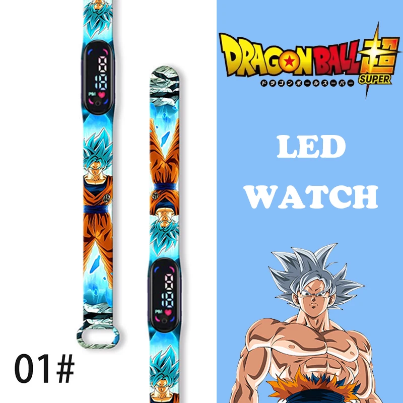 

Детские часы Dragon Ball Z с аниме-фигуркой Сон Гоку Вегета детский спортивный браслет водонепроницаемые детские цифровые часы для мальчиков светодиодные часы