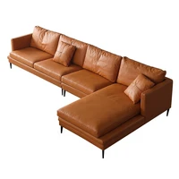 sofa light luxury simple living room combination l corner down leather sofa