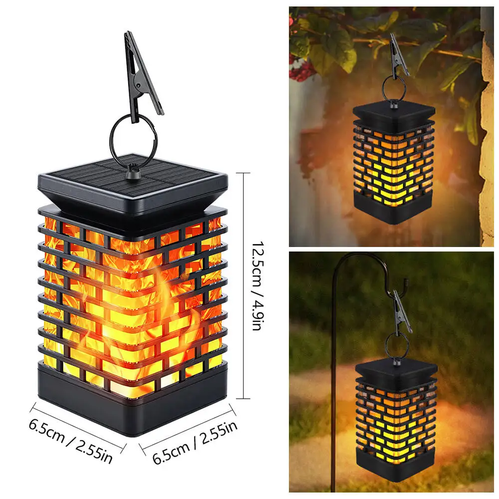 

Солнечные подвесные фонари Solar Lights Outdoor Garden Hanging Solar Flame Flickering Lantern