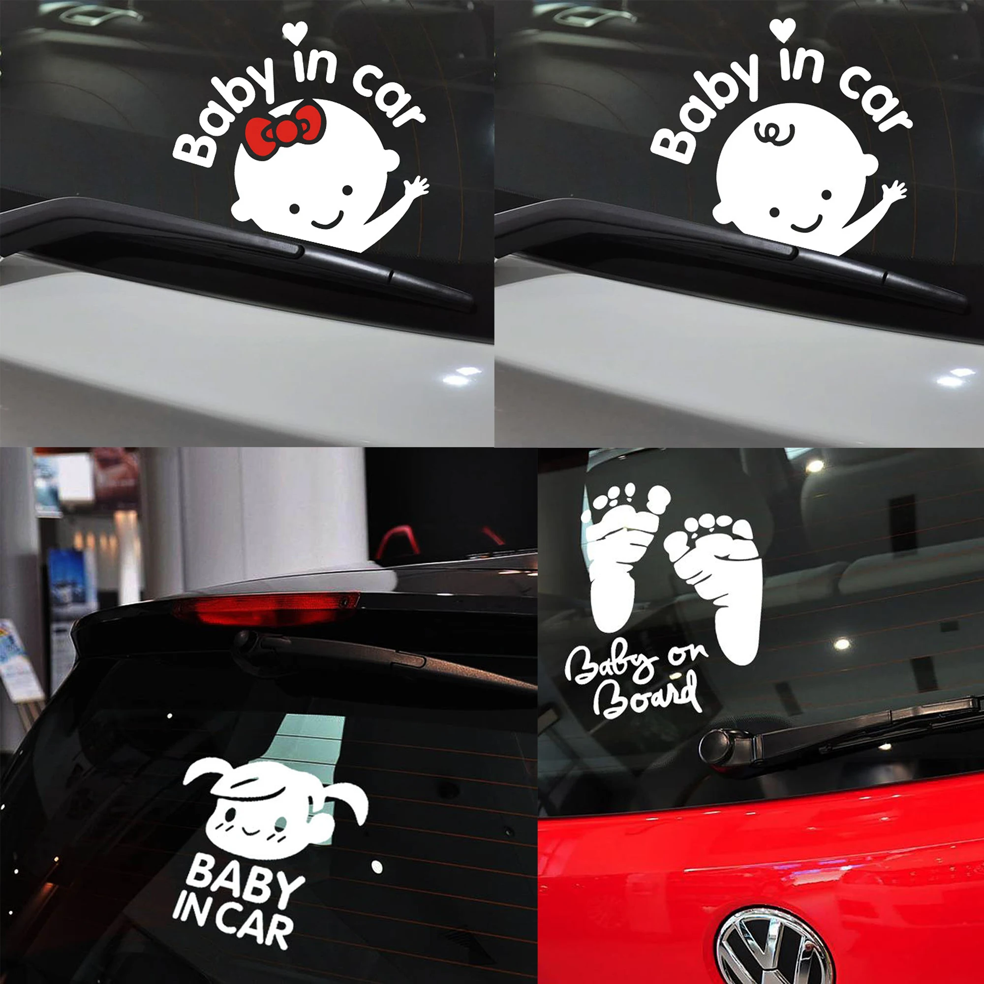 

Reflective Baby On Board Baby In Car Window Bumper Sticker Vinyl Decal Cute Reflective Baby On Board Baby In Car Window Bumper S