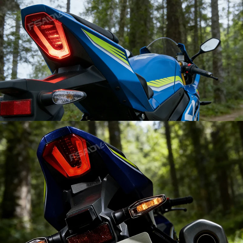 Фото Задний фонарь для мотоцикла Suzuki GSX-R1000 GSXR1000 GSXR 1000 2017-2023 2022, интегрированный светодиодный стоп-сигнал и указатели поворота №2