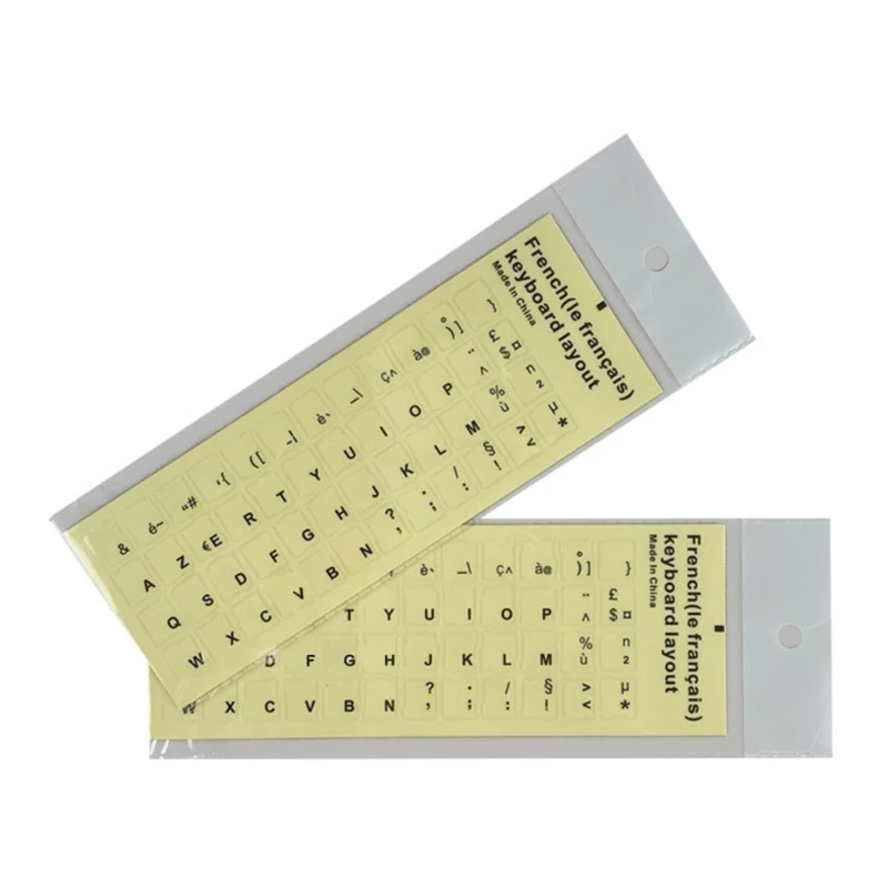 

French Keyboard Sticker Clear Background Black White Letters Keyboard Film 2PCS