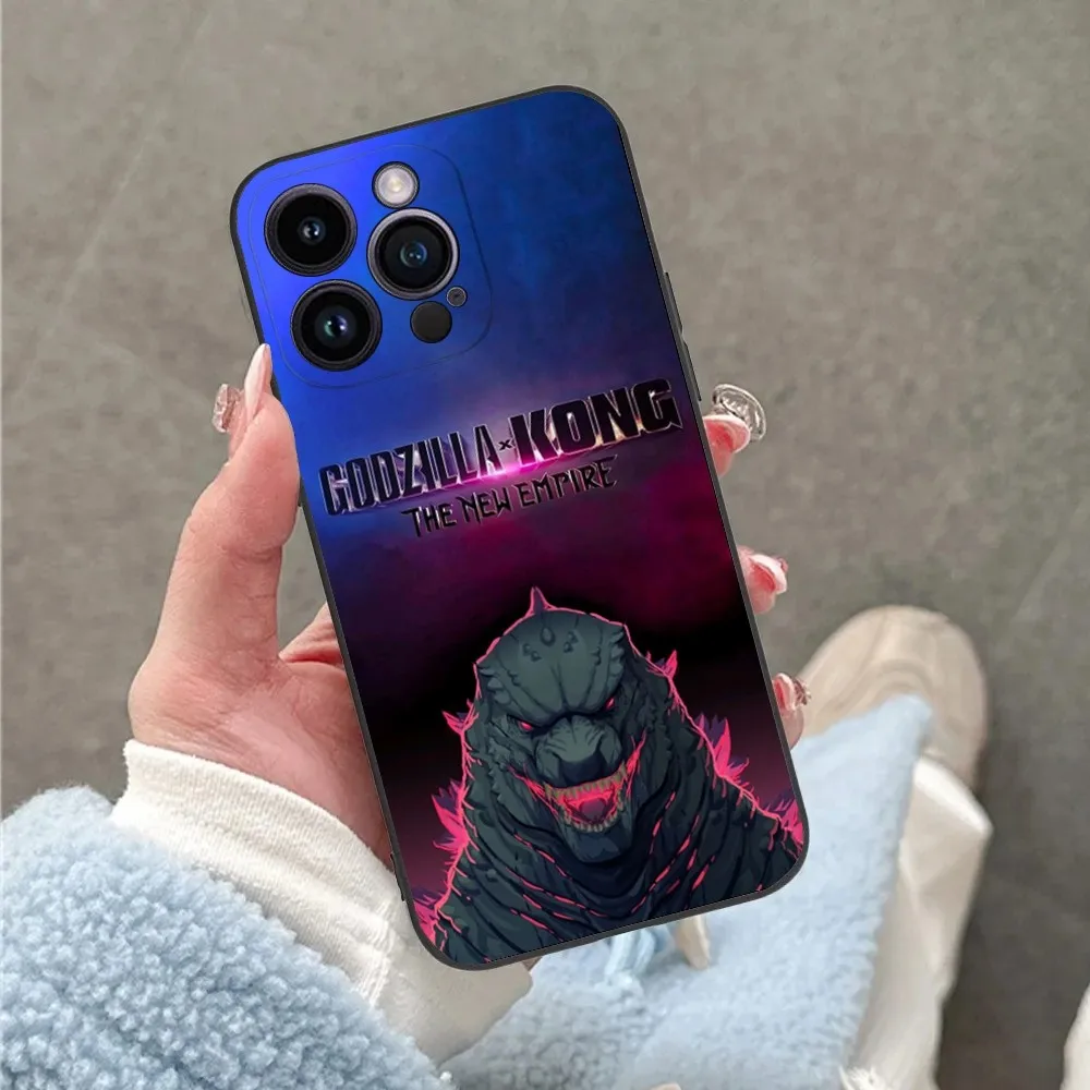 Japan Monster-G-Godzillas Phone Case For iPhone 16 15 14 13 12 11 Plus Pro Max XS X XR SE Mini 8 7 Soft Silicone Black Cover