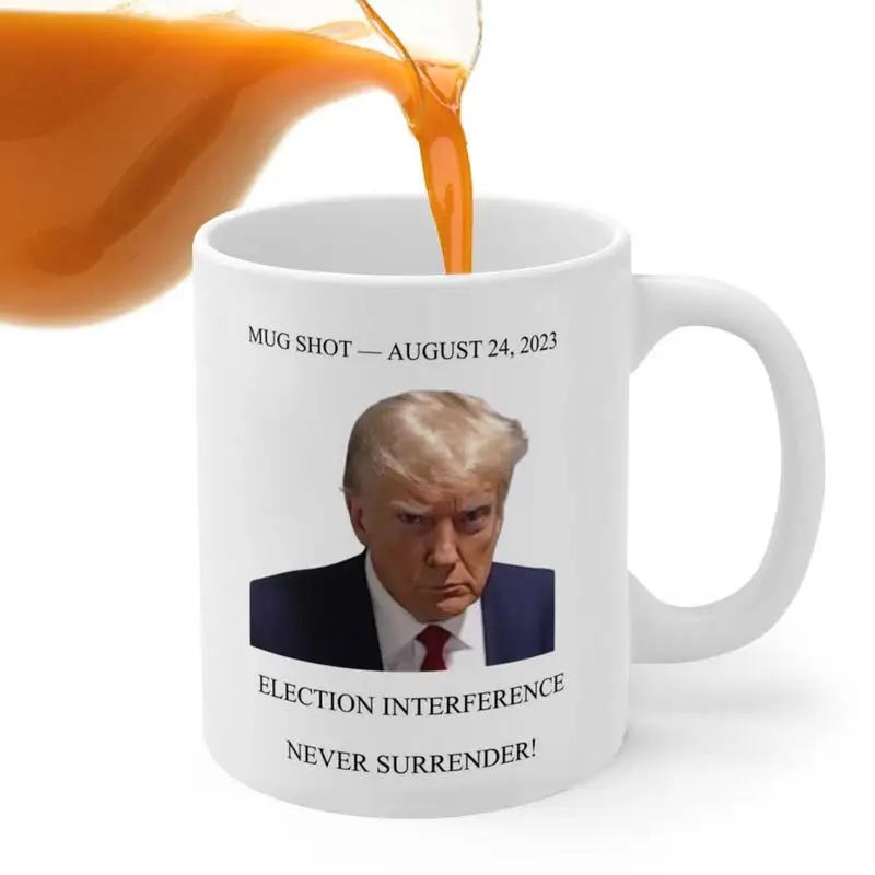 

Trump Booking Coffee Mug 350ml Ceramic Booking Coffee Mugshot Cup Novelty Drinkware For Hot Coffee Milk Tea Milk Powder Soy Milk