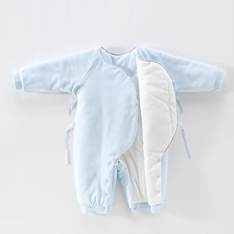 

Одежда для новорожденных Бетти осень-зима Праздничная красная односекционная одежда для малышей Новогодняя полная луна с хлопковым утеплителем Clo