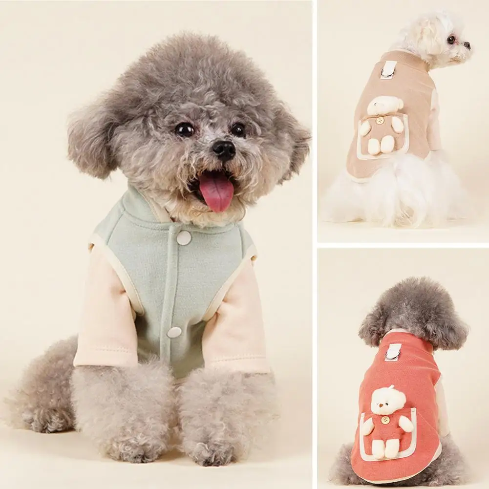 

PETWTILTIH Pretty Dog Jacket Washable Dress Up Super Soft Cute Cartoon Dog Vest Pet Supplies for Outdoor