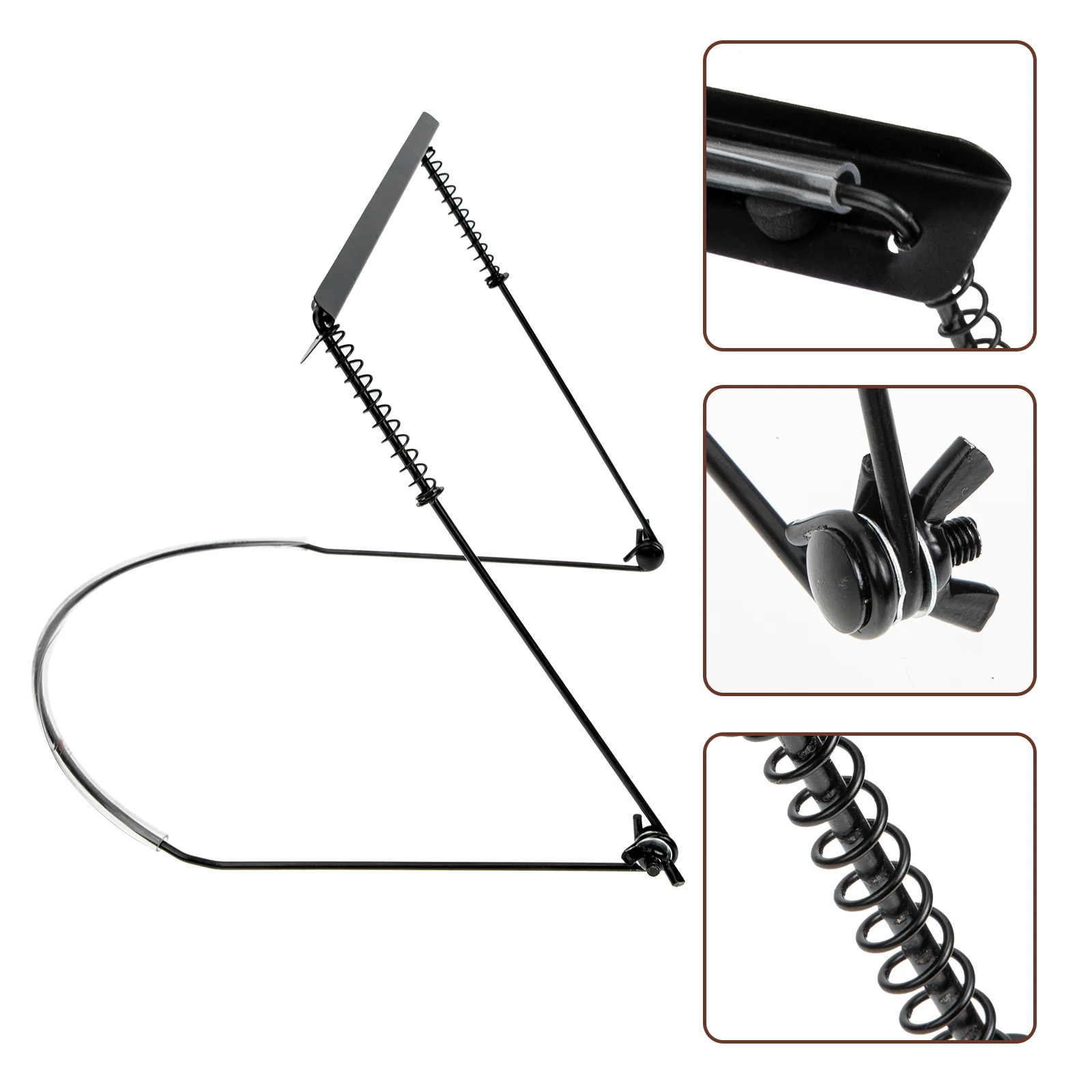 

Metal Harmonica Performance Neck Holder Mouth Organ Harp Rack for Neck Black