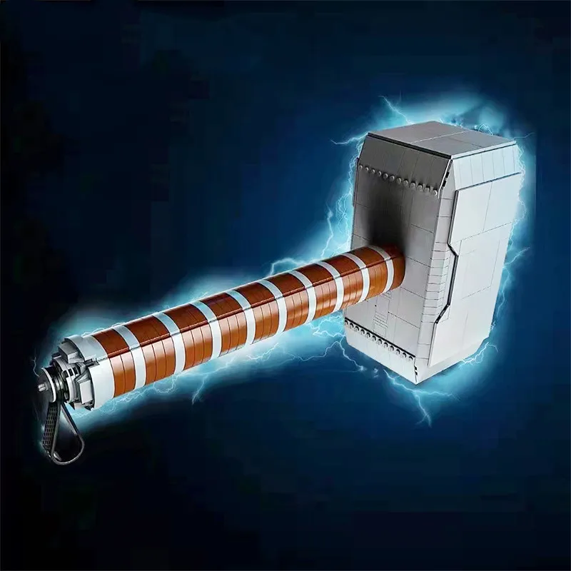 

New Fit 76209 Marve Thor Hammer Super Heroes Toy Weapon Thor Thunder Hammer Infinity Mjolnir Building Block Brick Kid Gift