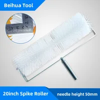 20inch Spiked Roller Spike height 50mm Self-leveling Cement Tools Length 50cm Plastic Screed Spike Roller berry for Epoxy Floor