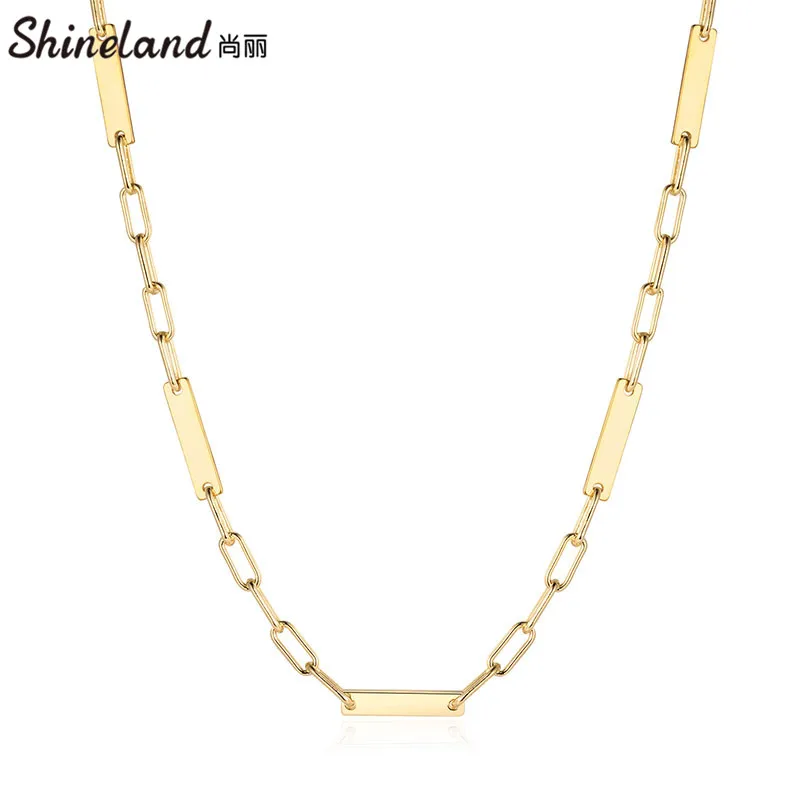 

Shineland Punk O Thick Chain Necklace For Women And Men Long Metal Gold Color Cord Collares Choker Party Jewelry Gift 2023 New
