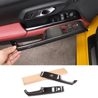 for toyota supra gr mk5 a90 2019 2022 abs carbon fiber car accessories window glass lift switch button trim frame panel cover