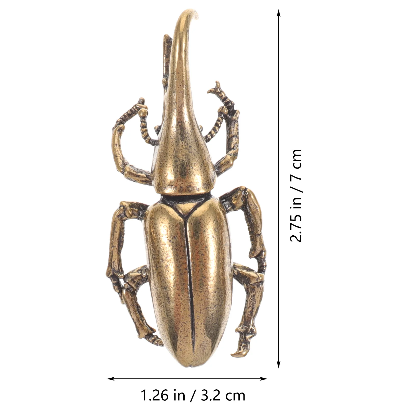 

Tea Tray Beetle Ornament Desktop Shaped Decor Brass Craft Figurine Mini Statues