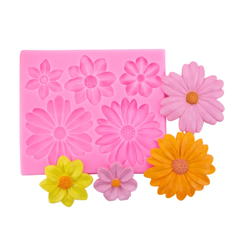 

Daisy Flower Silicone Molds for Epoxy Resin Polymer Clay Forma Silikonowa Plaster Modeling Cement Epoxy Mallen Silikon Form