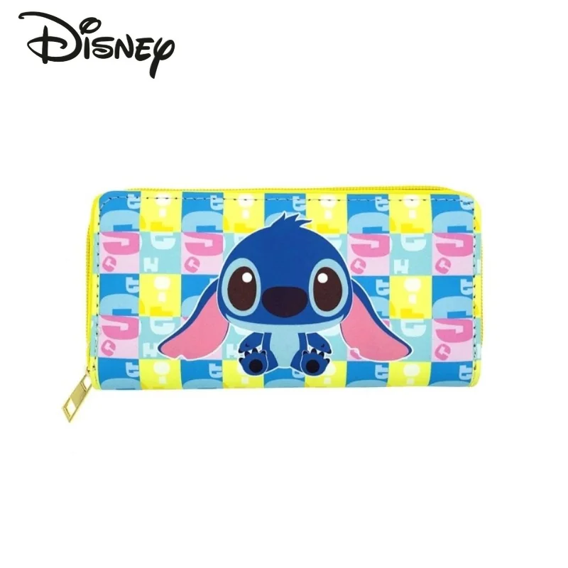 Disney Stitzer New Wallet Fashion Large Capacity Long Women's Wallet Cartoon Versatile Multi Card Multifunctional Storage Bag