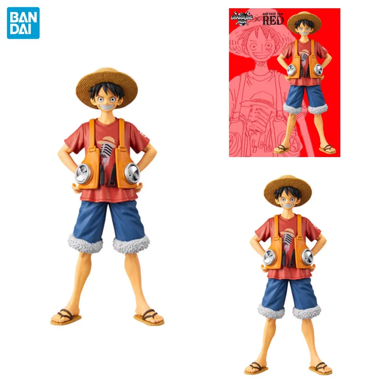 

Bandai Original FILM RED Anime Figure DXF Monkey D. Luffy Action Figure Toys For Kids Gift Collectible Model Ornaments