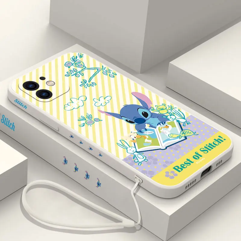 

Disney Stitch Phone Case For Xiaomi Redmi Note 12 11 11T 10 10S 9 Pro Plus 10C 9A 9C 9T K40 K50 K60 4G 5G With Hand Strap