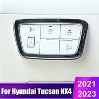 for hyundai tucson nx4 2021 2022 2023 hybrid n line car headlight adjustment button trim cover stainless steel accessories
