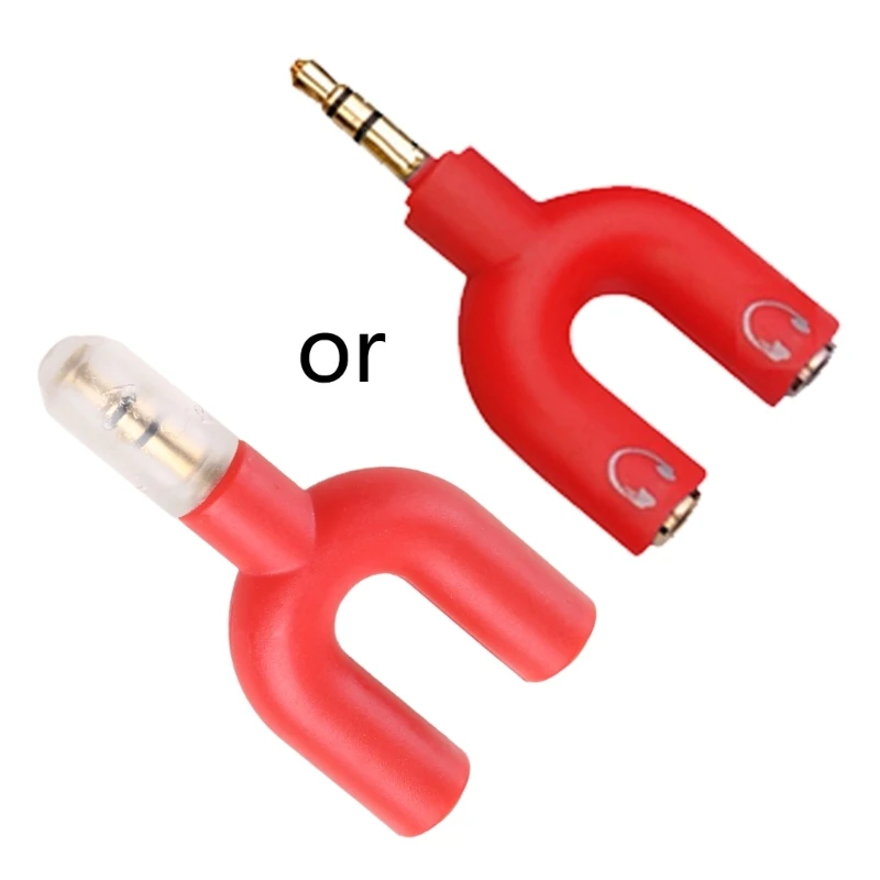 

Headset Splitter Adapter U Shape 3.5mm Male to 2 Female Y Splitter for Audio Stereo Headphone for Phones Computers Dropshipping