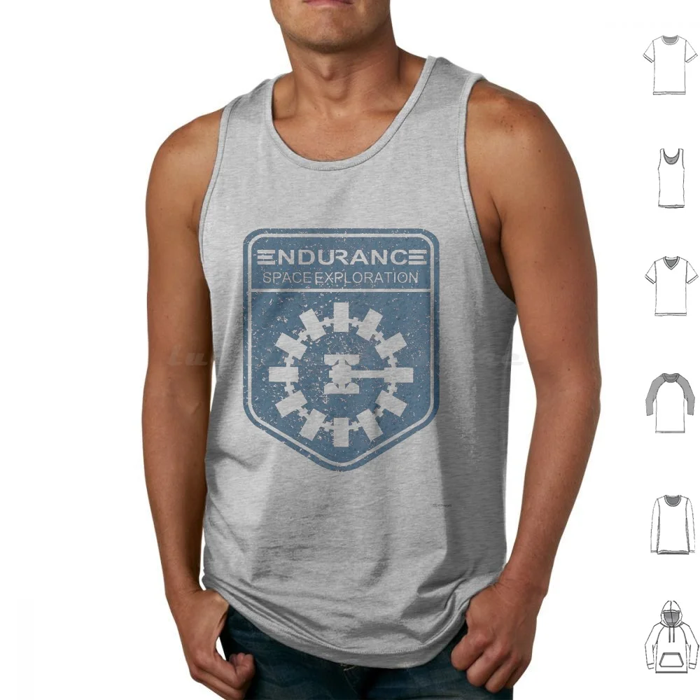 

Vintage Endurance Stamped ( Dark Print ) Tank Tops Print Cotton Interstellar Chris Christopher Nolan Movie Film