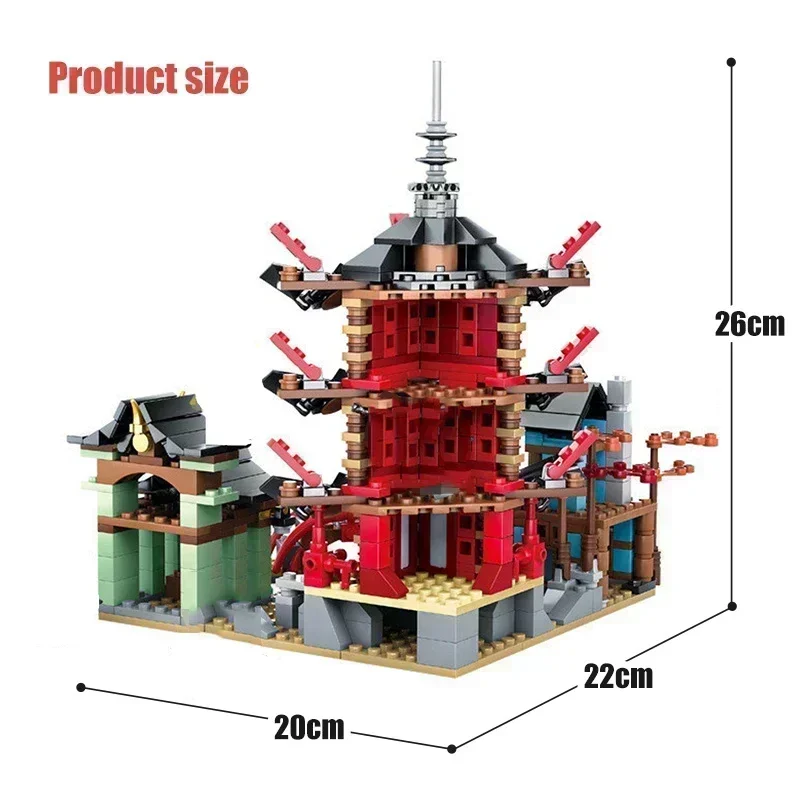 Конструктор MOC Temple of Airjitzu и Dragon подходит для 70612 года блоки ниндзя игрушки кирпичи