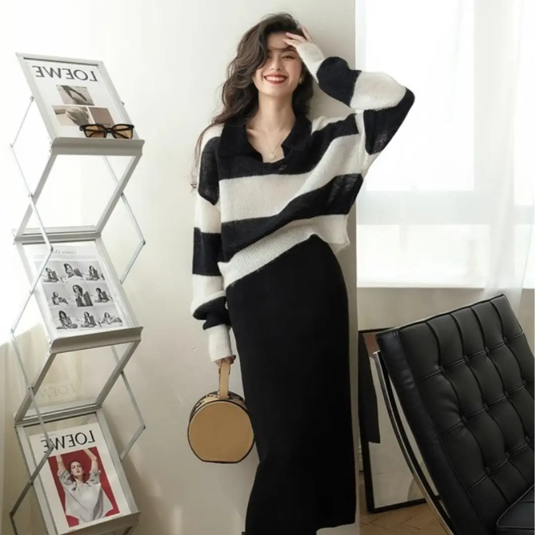 Женский кашемировый свитер с воротником поло