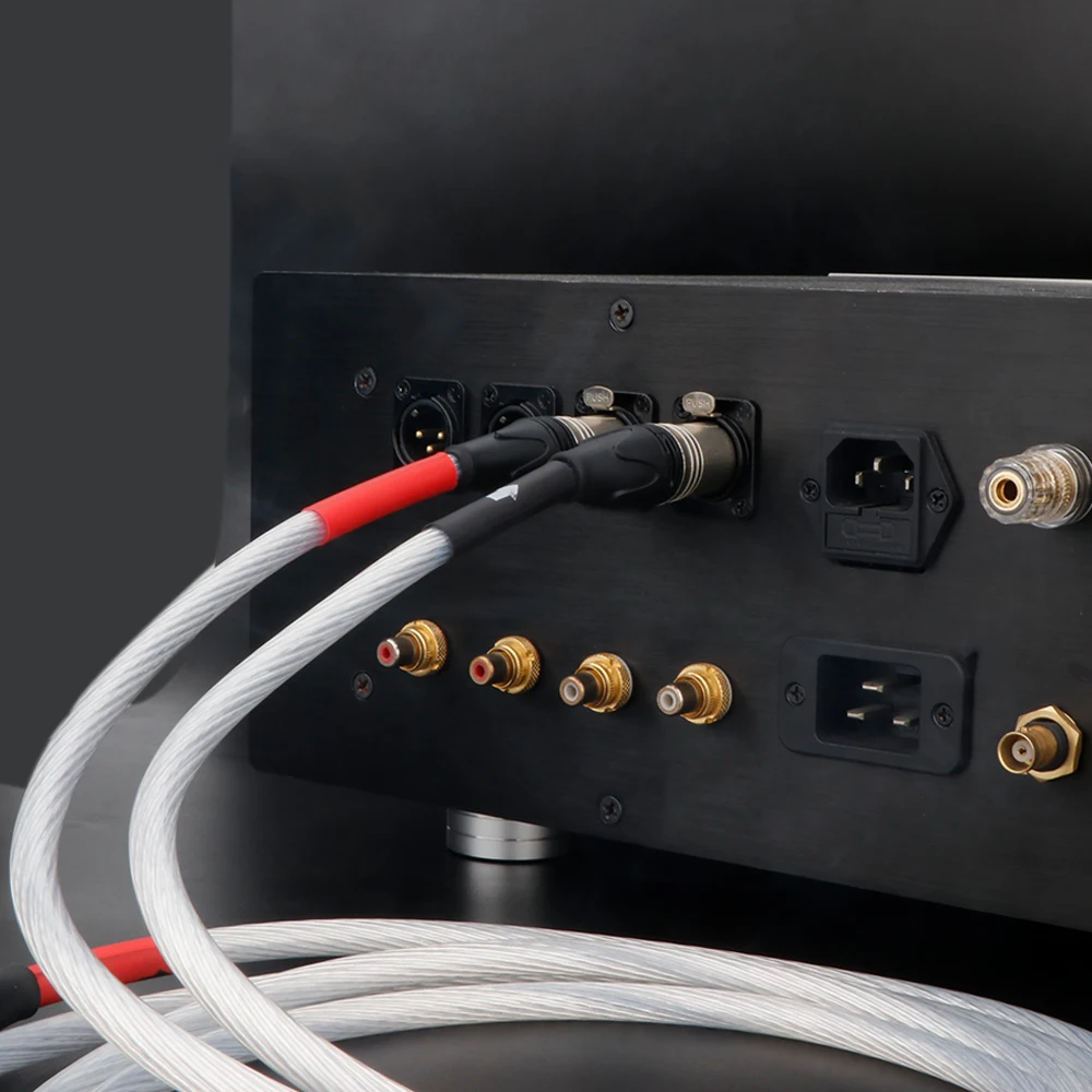 Hi-Fi XLR Hi-end Hifi кабель с покрытием из чистого серебра 5N OCC аудио 2 Male к Female Plug баланс Line