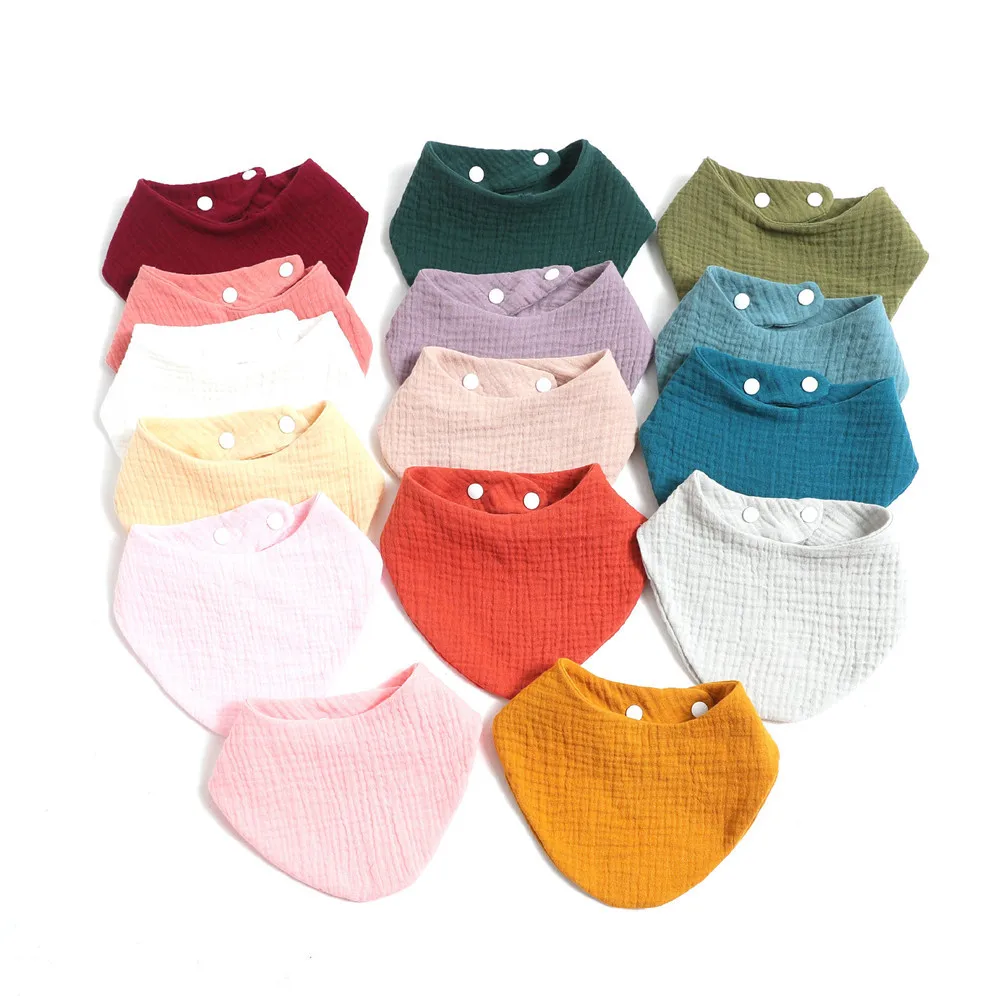 

100% Cotton Baby Bibs Adjustable Triangle Newborns Saliva Towel Toddler Baby Boys Bibs Burp Cloth Scarf Baby Shower Gift