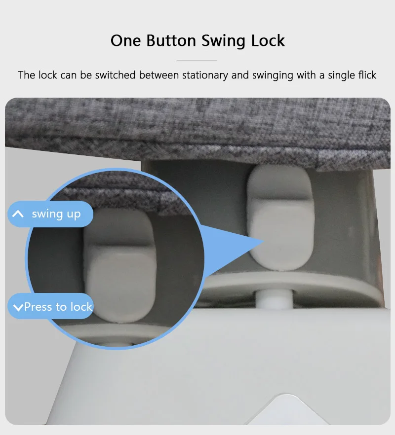 Детское качающее кресло IMBABY Smart Bassinet Electric Swing с регулируемым шезлонгом и музыкой.
