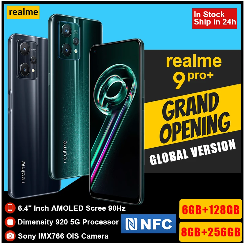realme 9 pro plus 5g mobile phone dimensity 920 smartphone sony imx766 ois camera 60w superdart amoled display free global shipping
