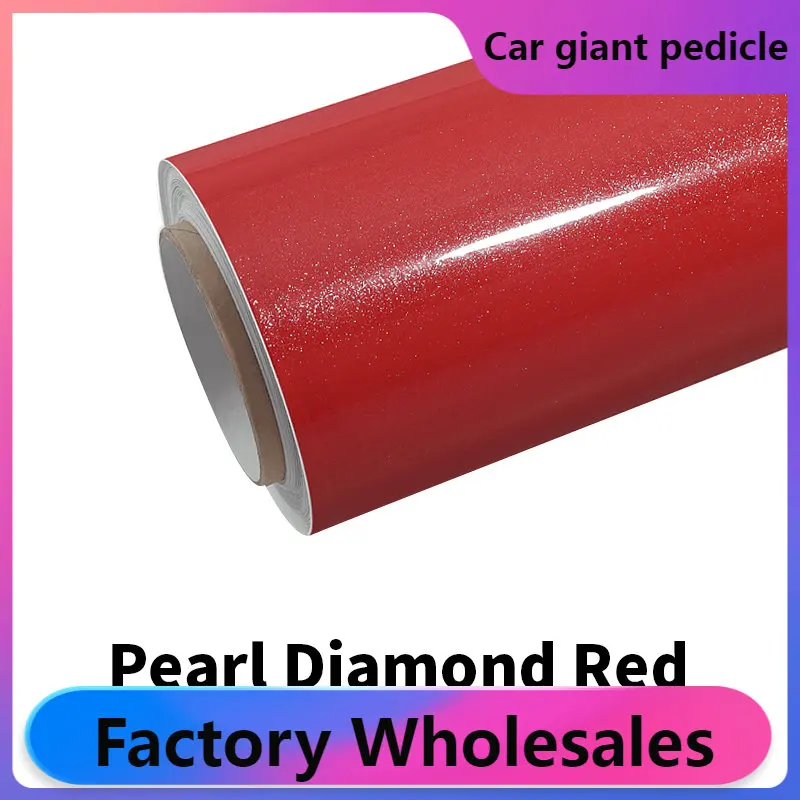

ZHUAIYA перламутровая Алмазная и блестящая красная виниловая пленка, пленка для обертывания, яркая 152*18 м, гарантия качества, покрывающая пленка, автомобиль