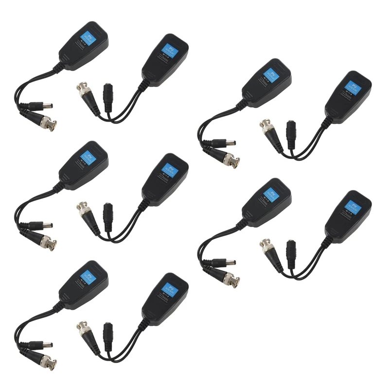 HD-CVI/TVI/AHD пассивный видеотрансмиттер с разъемом питания и RJ45 CAT5 5 пар