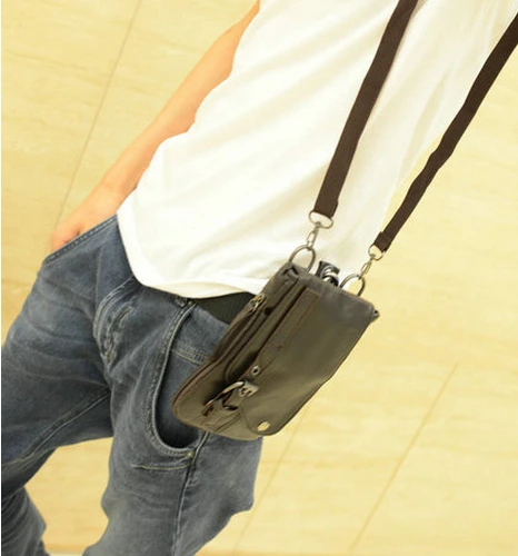 Black Fanny Pack Waist Bag for Men Sling Bag Mini Men Chest Bag for Men Small Cigarette Pack Small Backpack Shoulder Messenger