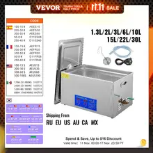 VEVOR 1.3L 2L 3L 6L 10L 15L 22L 30L Ultrasonic Cleaner Lave-Dishes Portable Washing Machine Diswasher Ultrasound Home Appliances