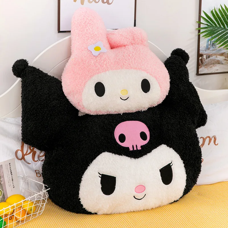 

Большая плюшевая игрушечная Подушка Kuromi, подушка мелодия, маленький дьявол, диванная подушка, подарок на день рождения, милая мультяшная пл...